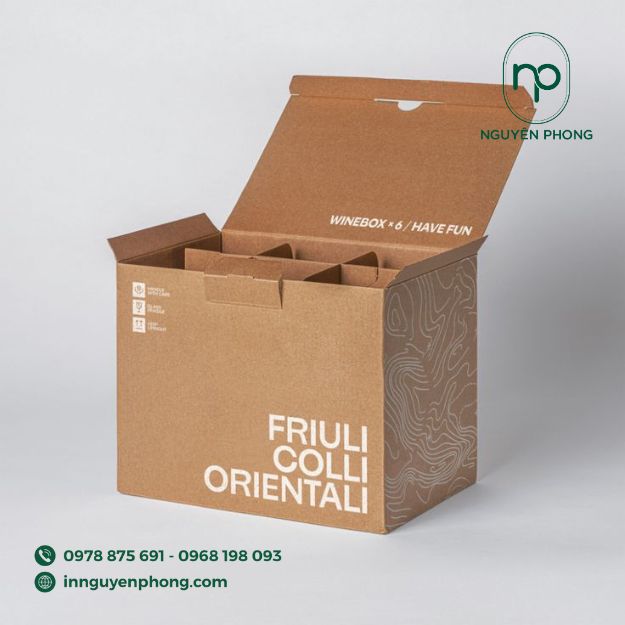 thùng carton 5 lớp sóng BC có vách ngăn giúp sản phẩm không bị xô lệch